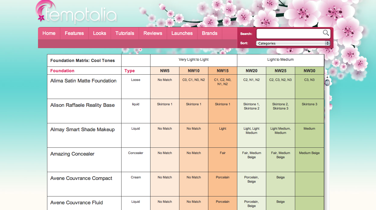 Foundation Matrix Chart