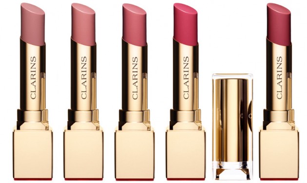 Clarins Rouge Eclat lipstick 1-5