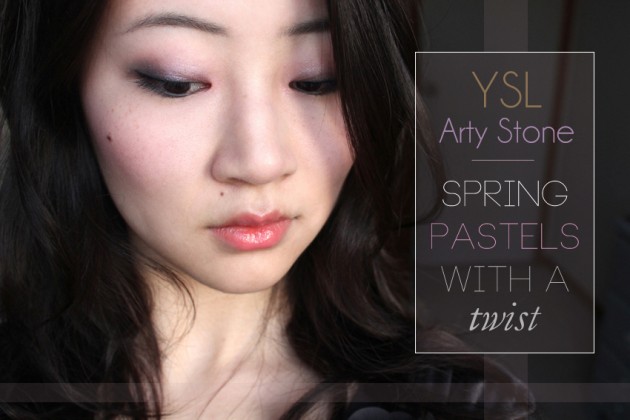 YSL Arty Stone makeup look Spring pastels with a twist