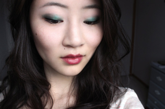 Emerald green eye makeup tutorial, look