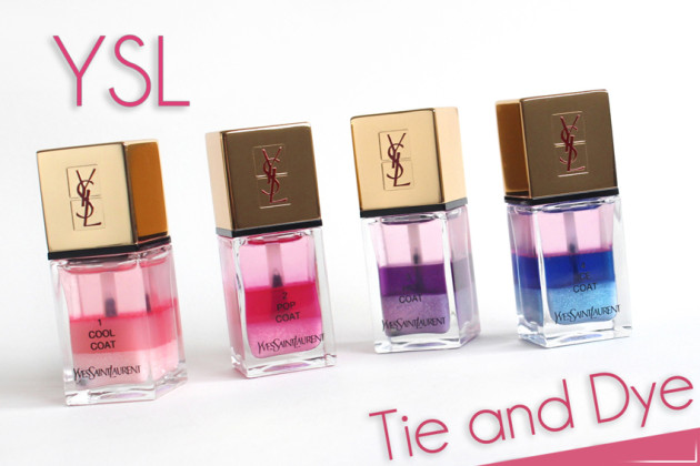 YSL Tie & Dye layered nail polish top coats