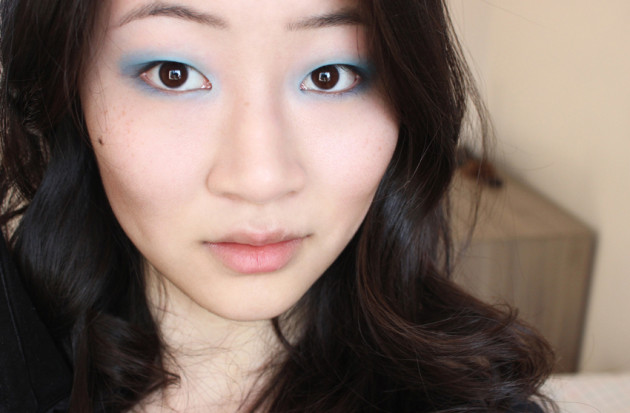 2. Cornflower blue makeup (intermed step)