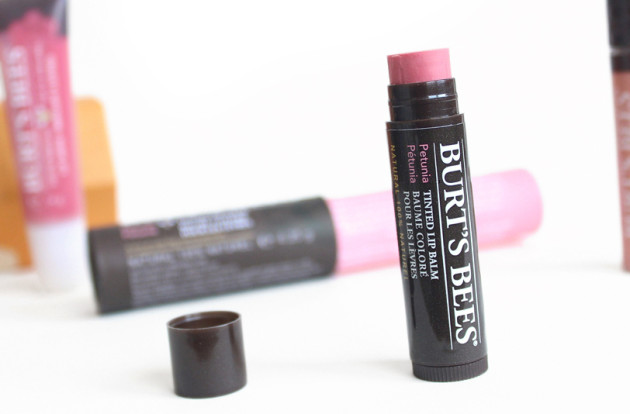 Burt's Bees Tinted Lip Balm review swatches - Petunia