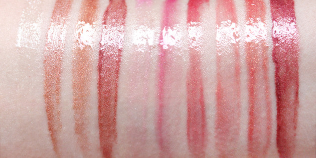 Marcelle Lux Gloss Sheer swatches