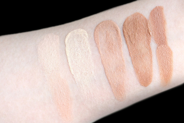 Marie Veronique Everyday Coverage swatch shade comparisons