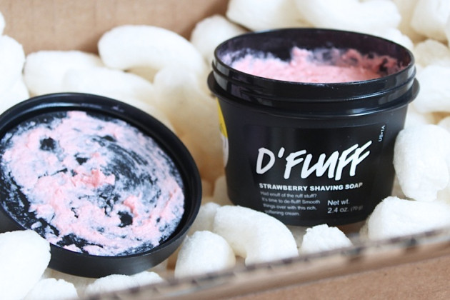 LUSH D'Fluff Strawberry Shaving Soap review