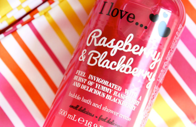 I Love raspberry blackberry bubble bath shower gel