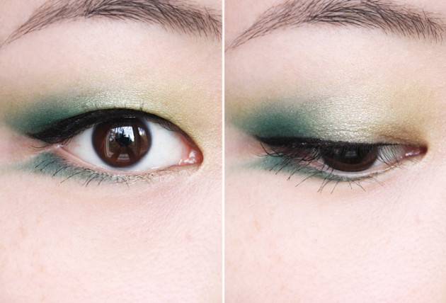 green makeup eyeshadow look