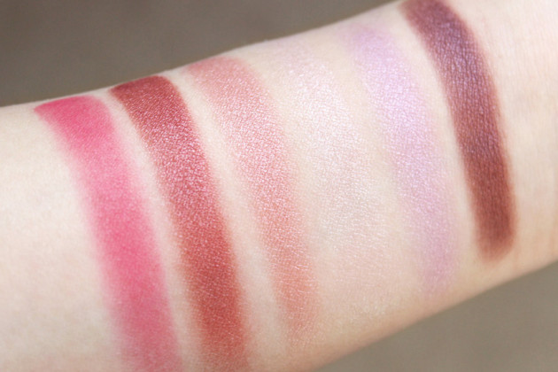 shu uemura pink eyeshadow palette swatches brave beauty