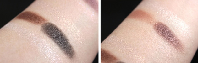 Marcelle Chocolat Vanille Smoky Chestnut swatches Trio+ review photos