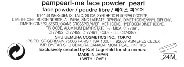 shu uemura pamperal-me face powder ingredients