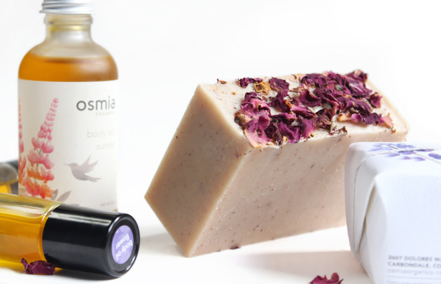 Osmia Milky Rose soap, Sunset body oil