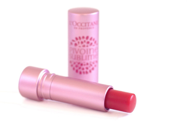 L'Occitane Pivoine Flora Tinted Lip Balm makeup review