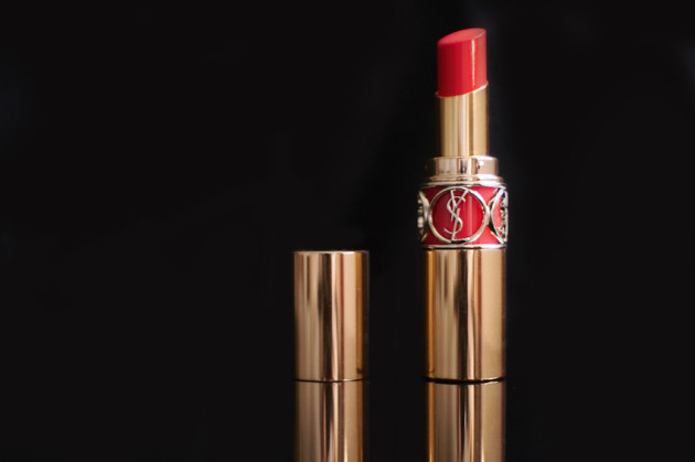 YSL Corail Incandescent Rouge Volupte Shine review swatches photos