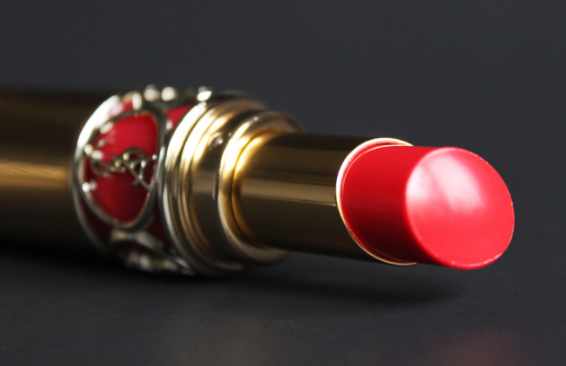 YSL Corail Incandescent review - Rouge Volupte Shine lipstick