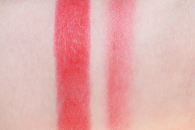 YSL Corail Incandescent swatch review Rouge Volupte Shine