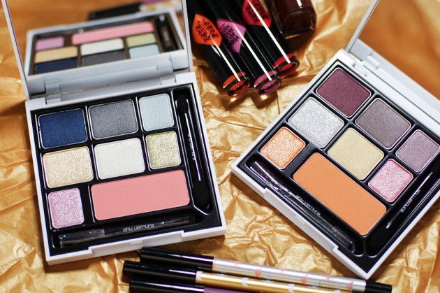 Maison Kitsune for Shu Uemura Beauty Remix Smokey Eye and Cheek Palette review Indigo Plum