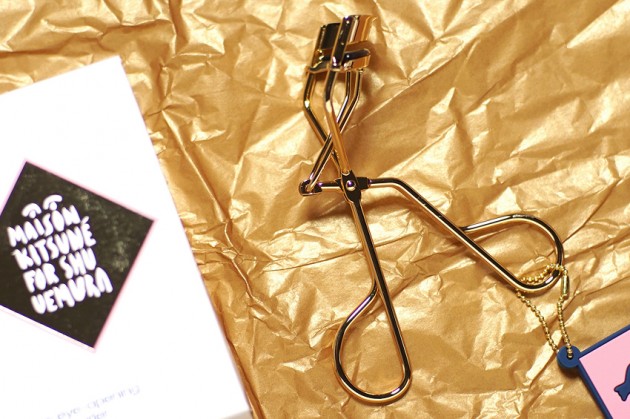 maison kitsune shu uemura gold eyelash curler