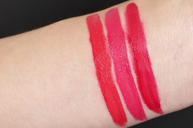 Lise Watier Love, Passion, Party Kiss swatches Baiser Velours