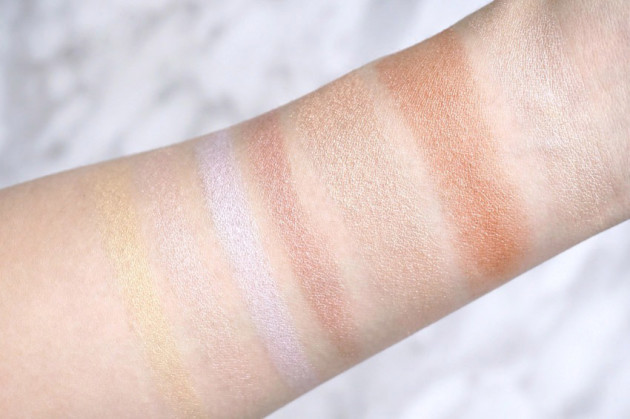 NYX Strobe of Genius palette swatches