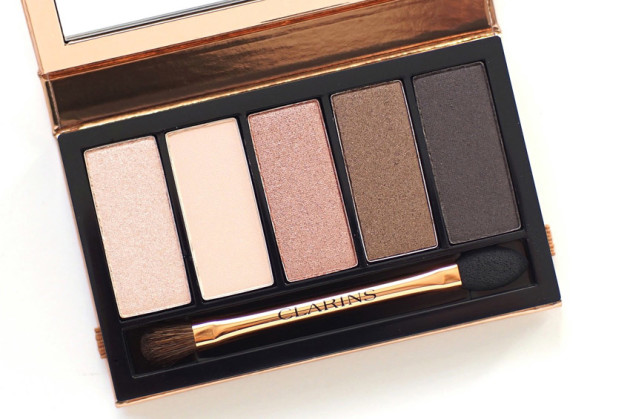 Clarins Natuarl Glow 5 colour eyeshadow plette review swatches