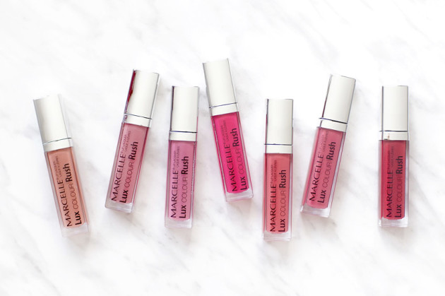 Marcelle Colour Rush gloss lipstick review swatches