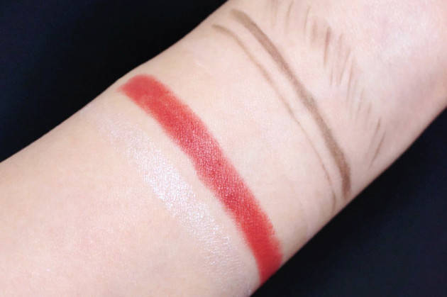 Make Up For Ever rosewood lip matte swatch review brow