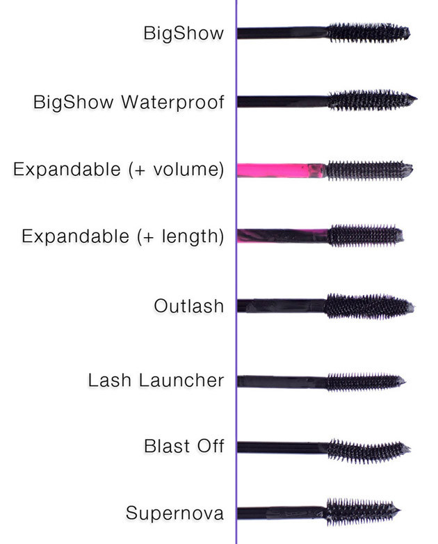 Annabelle mascara wands - bigshow, expandable, outlash, lash launcher