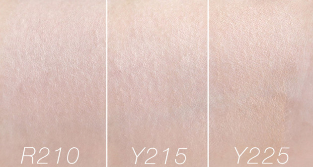 make-up-for-ever-water-blend-swatches-r210-y215-y225