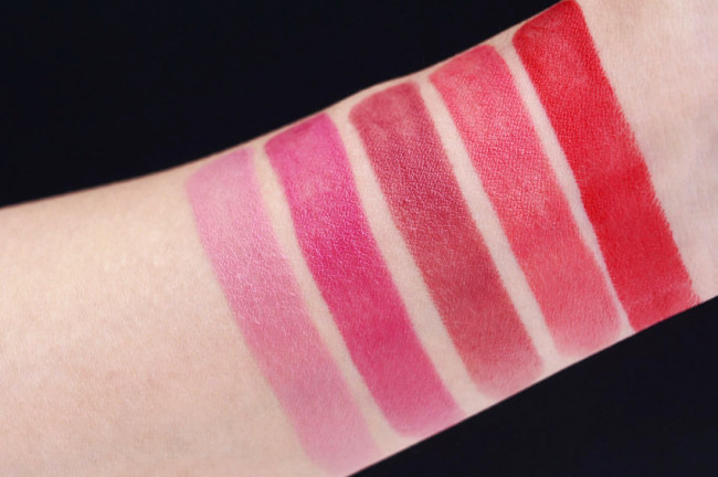 Lise Watier Kelly, Zoe, Suzan swatches review photos