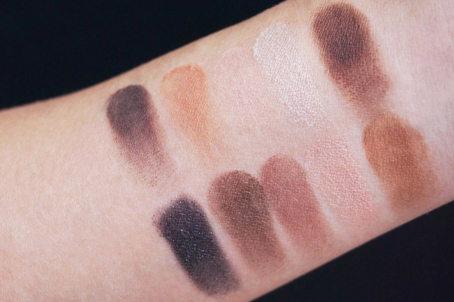 Annabelle eye and brow palette swatches