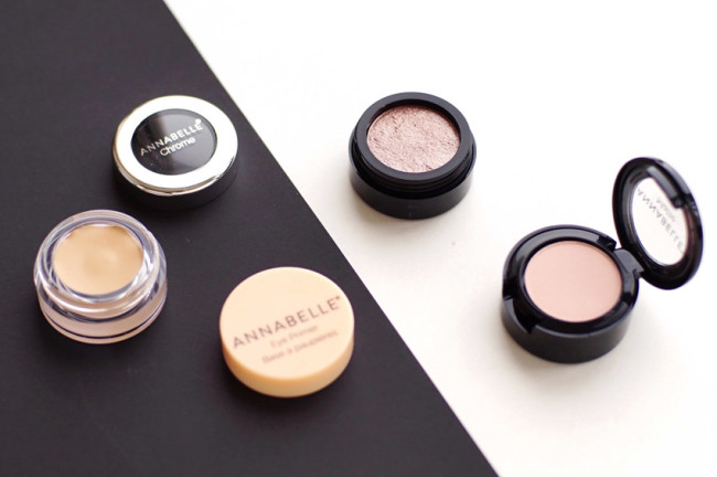 Annabelle eye primer beige, matte eyeshadow pink lemond review