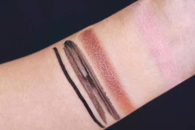 annabelle rose gold, pink lemond swatches review