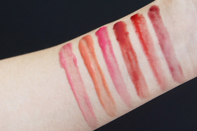 Burt's Bees Tinted Lip Oil swatches 2017