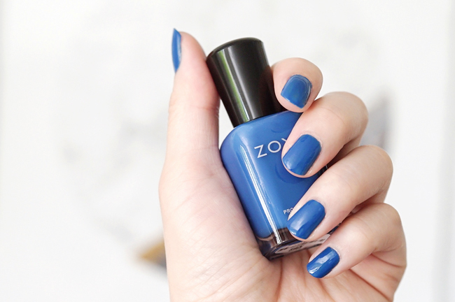 zoya maren review blue nail polish